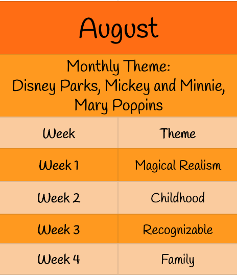 bnhadisneyevent's tweet photo. August themes! Get ready! This month's a pretty fun one! ✨✨✨ https://t.co/d1VdbMXqUP