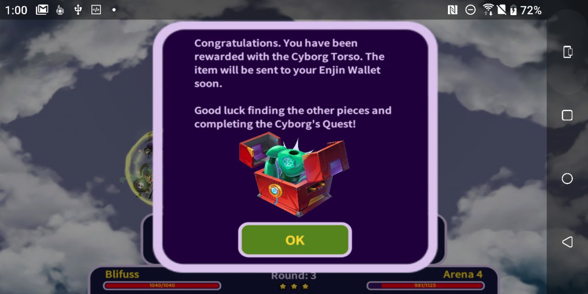 j_gonfer's tweet photo. Finished the 1st Chapter of #Swissborg #Multiverse Quest from #Enjin! 🎉
Played & enjoyed a lot of:
- #KingdomKarnage
- #MinMins
- @thesixdragons
Also #ForestKnight & @BitcoinHodlers but their challenges were too hard 😂
Can't wait to fight the Red Cyborg in @LostRelicsGame 🤖 https://t.co/5SJKljL9vc