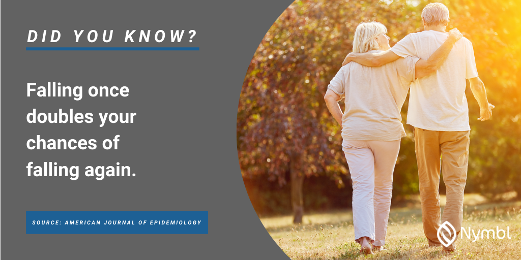 The good news: falls are preventable. Older adults deserve to feel confident as they age with an effective fall prevention solution like Nymbl.