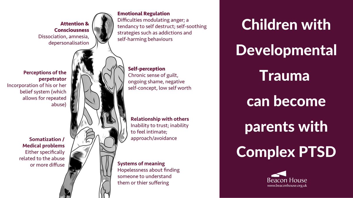 How can we, as professionals &amp; services, hold the idea that traumatised children often become parents with Complex PTSD, who need the same co-regulation, empathy &amp; bottom up approach as they did when they were young? #trauma