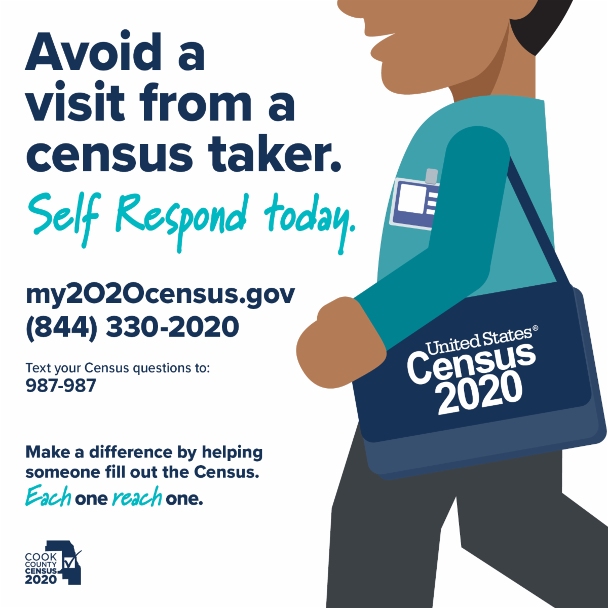 CBCACchicago's tweet photo. Respond to the #2020Census now! The majority of census offices across the country will begin sending Census takers to knock on households that haven't completed the Census. Go to https://t.co/LfbnmYZlwZ and avoid a visit from a Census taker!

#CookCountyCensus #BeCounted https://t.co/93koXuNS2e