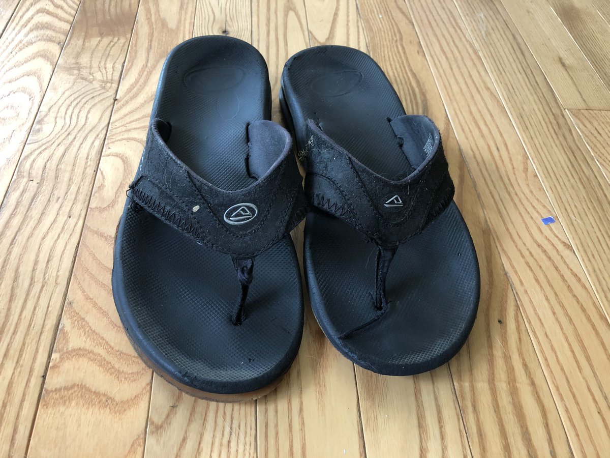 j_dot_Connor's tweet photo. @reef84 thank you for the most comfortable sandals/flip-flops/thongs EVER. I promise they had an adventure despite a rough life. https://t.co/tdYlHQlEIS