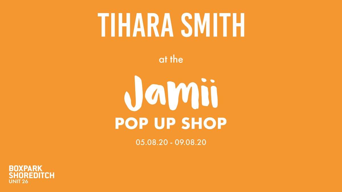 Make sure to check out the the @ukjamii pop up shop at BOXPARK Shoreditch until 9 August! Find a selection of <a href="/tiharasmith/">Tihara Smith</a> products there too!✨#blackbusiness
