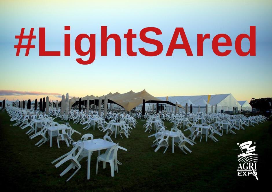 Agri-Expo, organiser of the <a href="/SACheeseFest/">SA Cheese Festival</a>, #AgriExpoLivestock, Die <a href="/grootplaasproe/">Die Groot Plaasproe</a> and other annual agricultural industry events, supports the #LightSAred campaign. 
Events drive growth for all industries. We salute our partners and suppliers and look forward to #reopenevents.