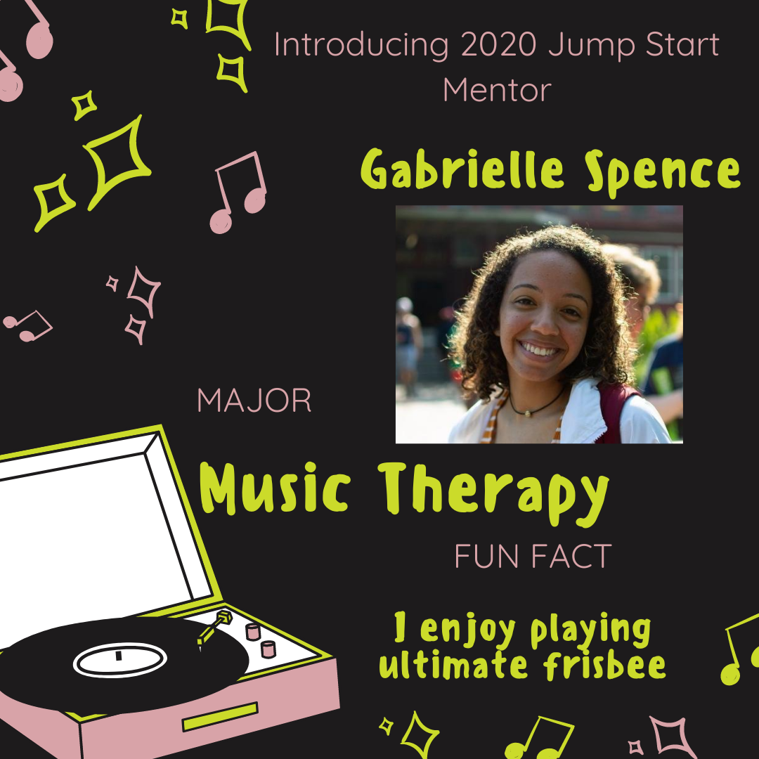 srujumpstart's tweet image. Halfway through the week! Here is returning mentor Gabrielle Spence for our Mentor Spotlight! #sru #sru24 #sruoie