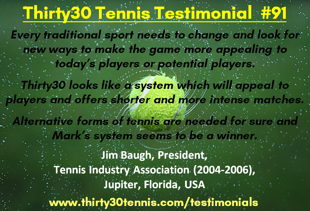thirty30tennis's tweet photo. Thirty30 tennis Testimonial #91. This one is from the USA.

#thirty30tennis #t30tennis #tennis #tenis #fast4 #UTShowdown #tiebreaktens #tb10s #innovation #shorterscoringmethod #itf #atp #wta #wtca #shorterformat #tennisscotland #tennisaustralia

https://t.co/mLHh7AxWoM https://t.co/mXxHIinOif