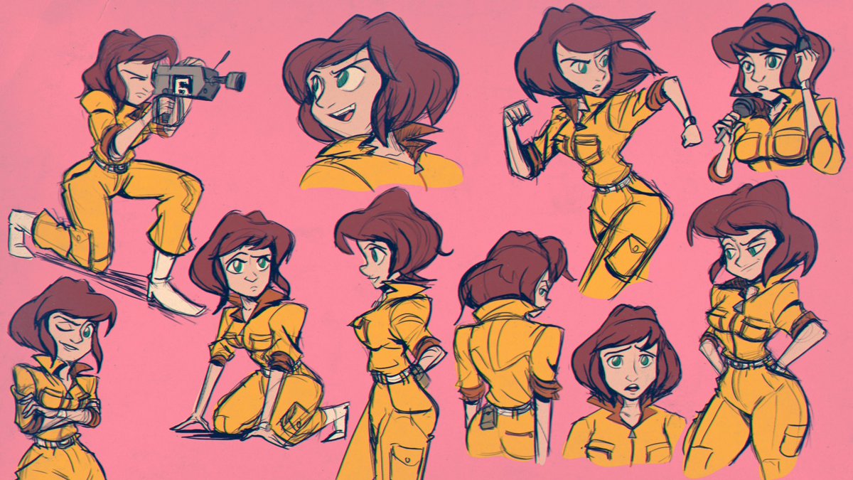 Sketches of April O’Neil, cuz why not? #apriloneil #tmnt #characterdesign #...