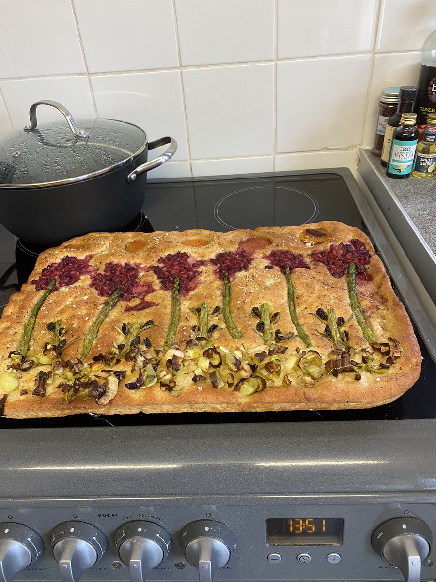Fruit and Vegetable Focaccia ( Leeks,Asparagus,Rosemary,Pomegranate,Apricot,&amp; Goli berries.