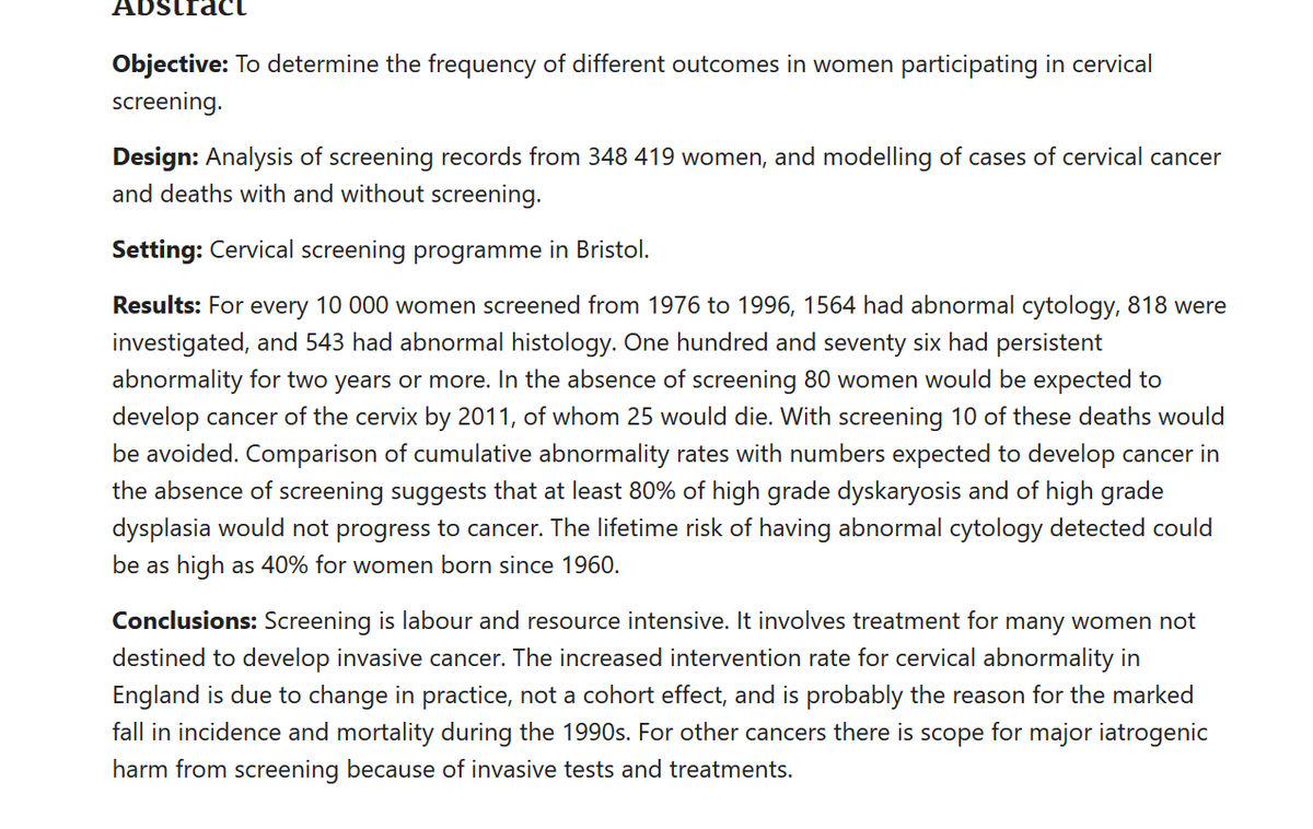 Whereas the life time risk of an 'abnormal' result can be as high as 40% for a woman born in 1960 .