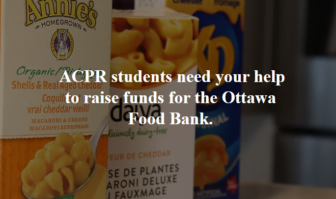 AlgonquinColleg's tweet photo. There is still time to support AC Public Relations students in their @CraveCompassion campaign, with all funds raised going towards the @OttawaFoodBank. Get involved today! https://t.co/RPDm53Ew22 https://t.co/MXM38B8wxM