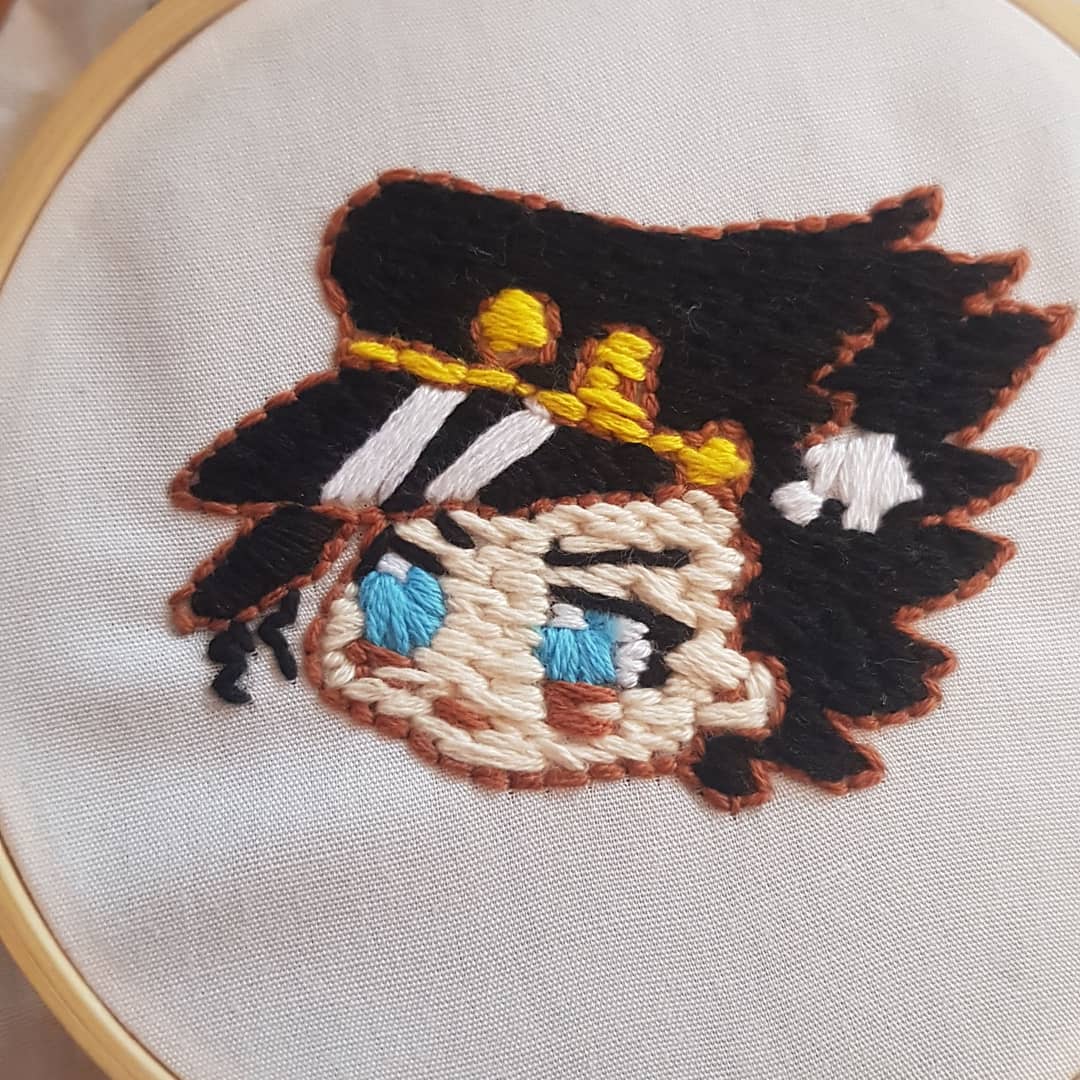 kunza_n's tweet photo. Jotaro Kujo ❤ 
#embroidery #animeembroidery #otaku #otakugirl #weebthings #weeb #JoJosBizarreAdventure #jojo #JotaroKujo https://t.co/jOhNcfQcXr