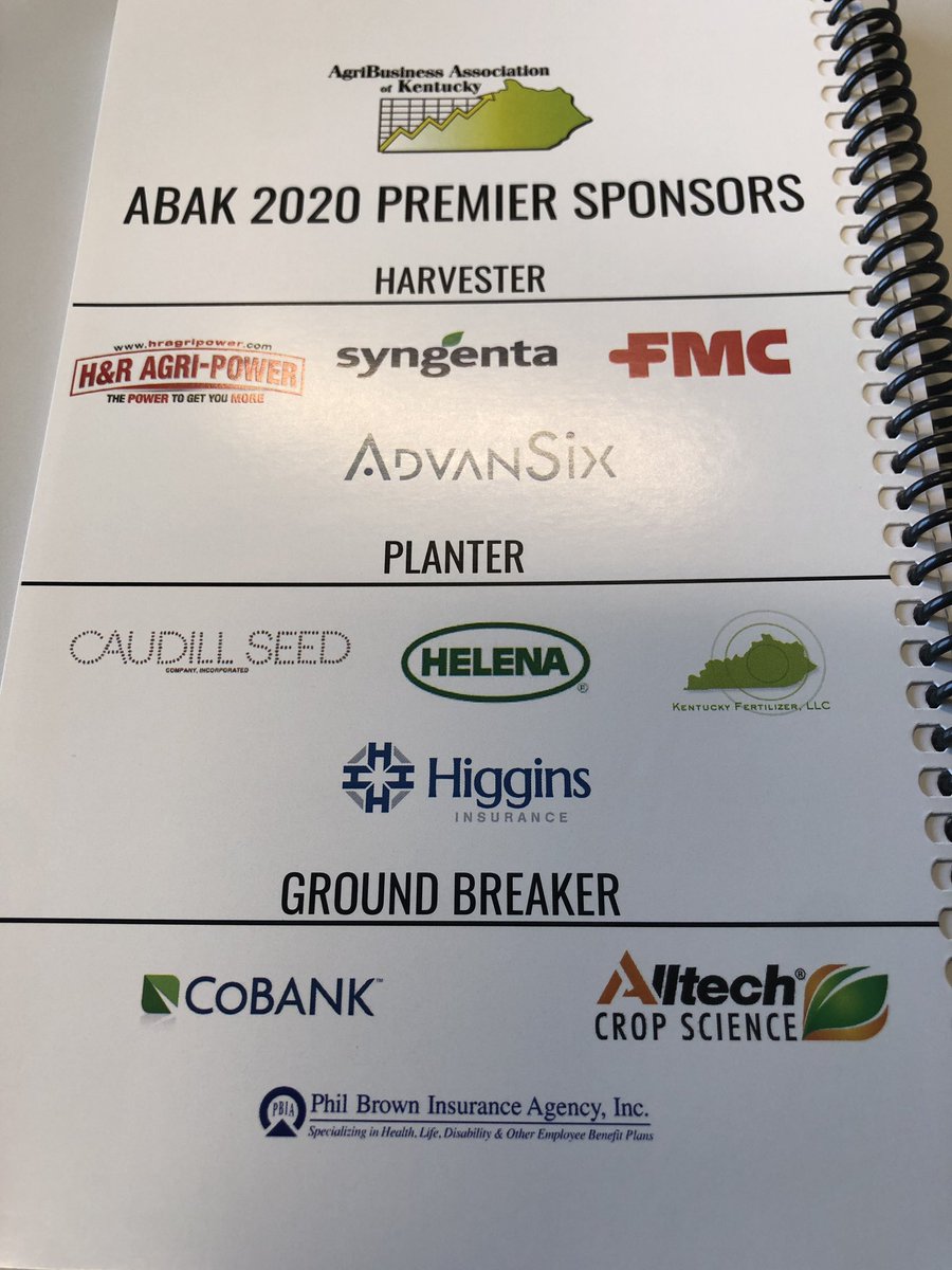 Higgins_Ins's tweet photo. We just received our 2020 Agribusiness Association of Kentucky Member Directory! Higgins is proud to be a Premier Sponsor.
@KyAgBusiness #Agribusiness #ThankAFarmer #HigginsInsurance https://t.co/Ed2jegUWI5