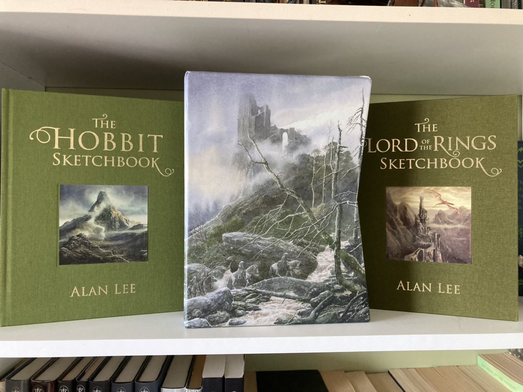  #TolkienEveryday Day 14Another art book today, this time the deluxe slipcased edition of Alan Lee’s Hobbit and Lord of the Rings Sketchbooks