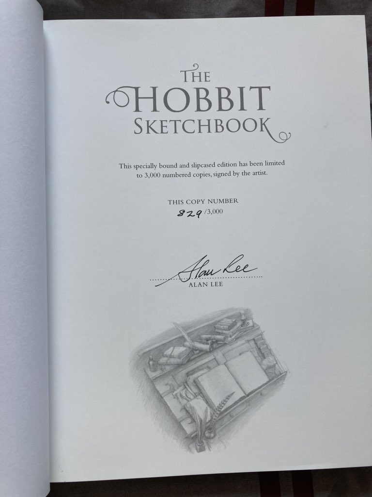  #TolkienEveryday Day 14Another art book today, this time the deluxe slipcased edition of Alan Lee’s Hobbit and Lord of the Rings Sketchbooks