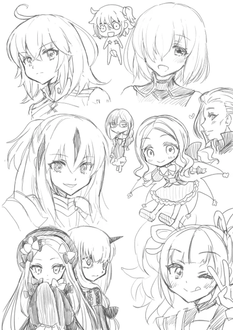 FGO女子落書き～練習だよ 