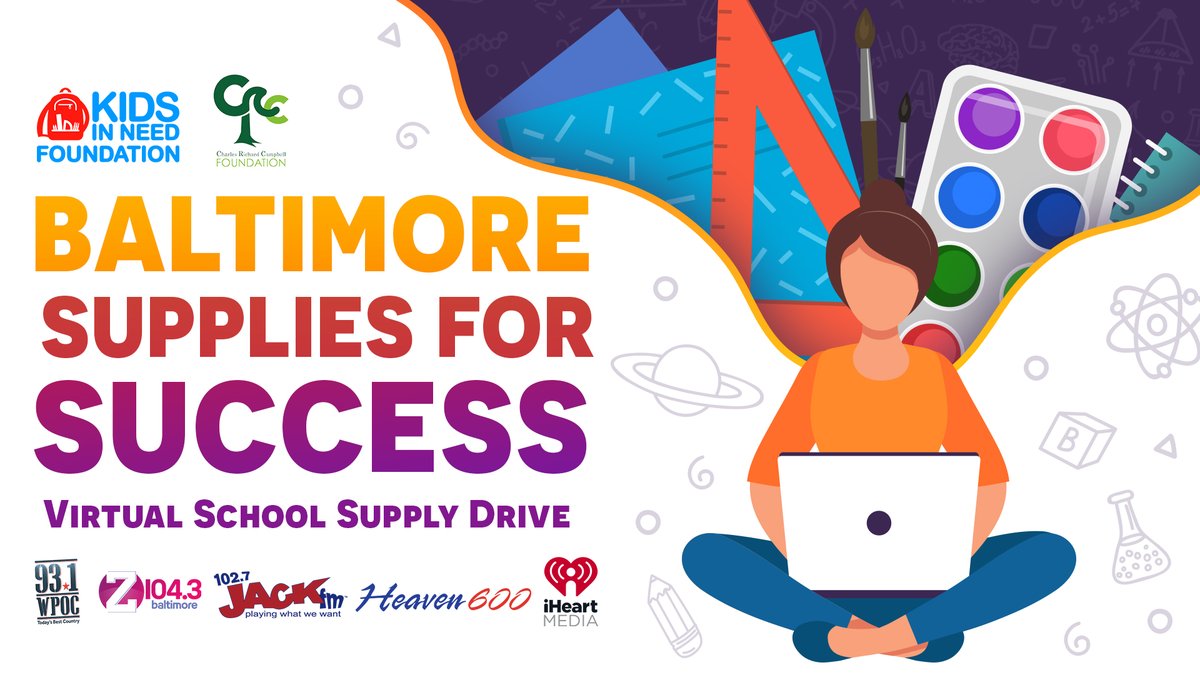 93 1 Wpoc On Twitter We Re Excited And Proud To Partner Up With Kidsinneed Crcfoundation93 For Our Baltimore Supplies For Success Virtual School Supply Drive Donate Today At Https T Co Gy290dryrg Https T Co Rhbztrlmkw