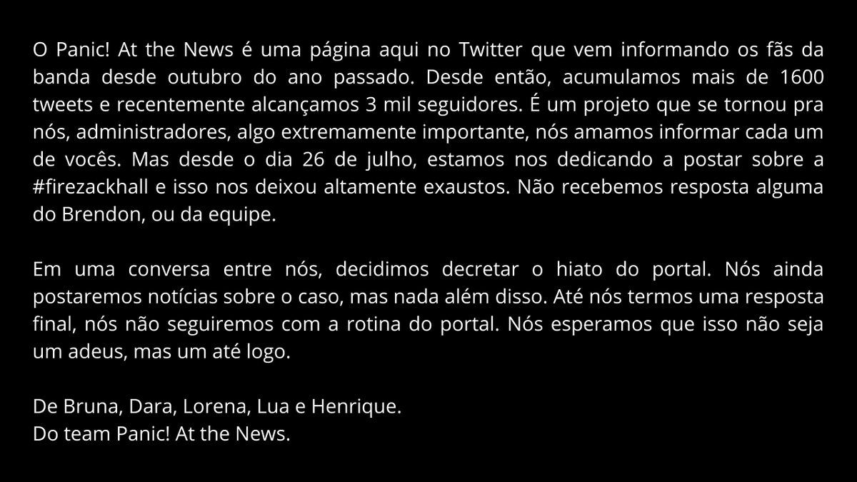 Panic! at the News BR tweet media