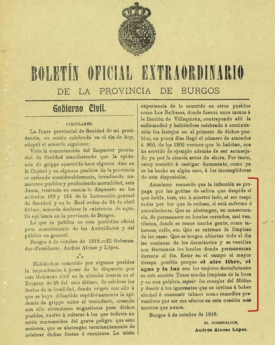 Have we learned anything?From the the official register of a Spanish province. It reads:"I remind you that the infection is spread through small droplets of saliva expelled while speaking, coughing, etc. close by, if they're breathed by those surrounding a sick person.[1/