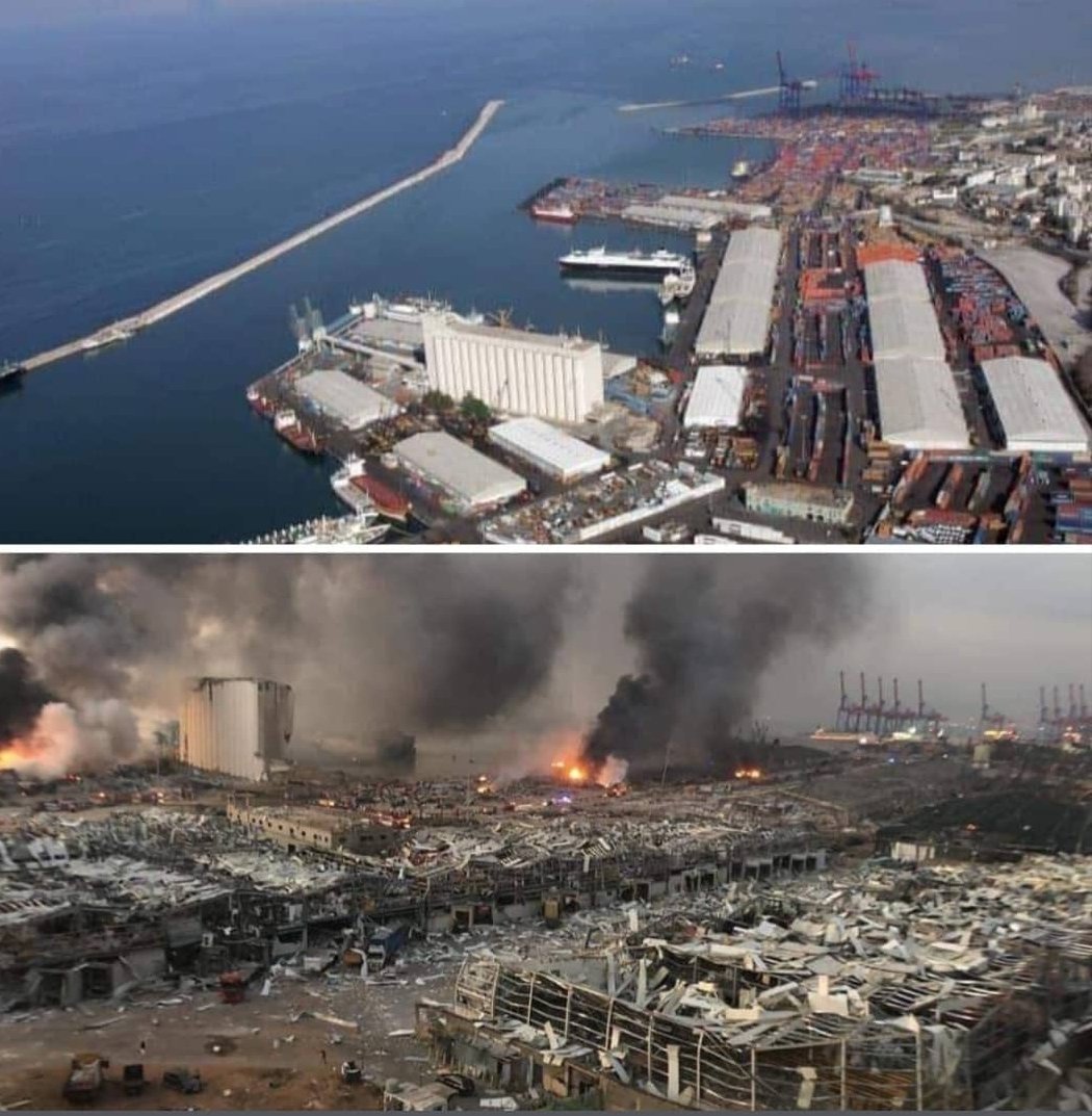 itx_Mickey's tweet photo. Before and after 💔😓
#PrayForLebanon #PrayersForBeirut https://t.co/TJYSYGxxaR