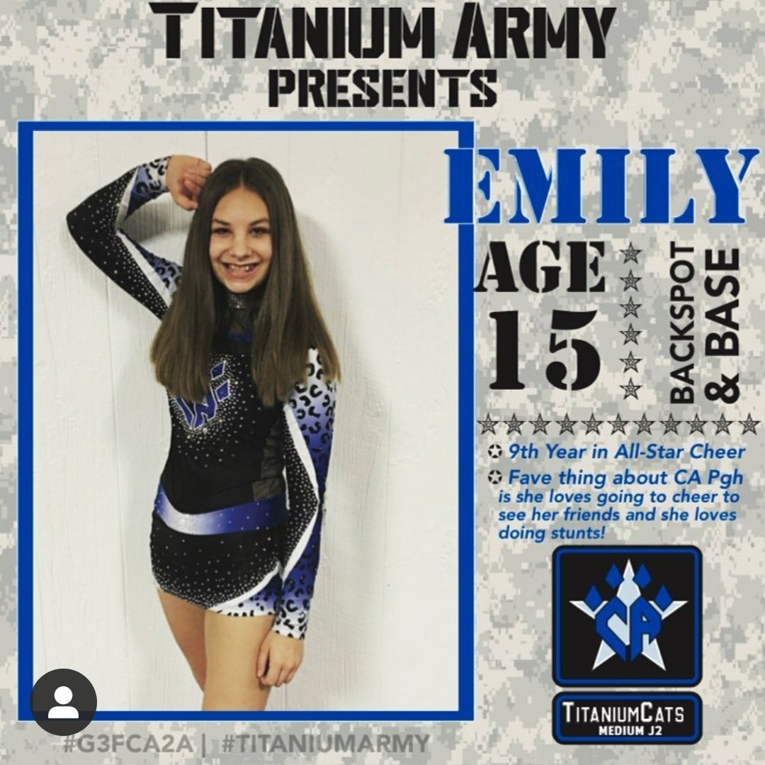 CA_TitaniumCats's tweet photo. #titaniumarmy⭐ #titaniumcats💙🖤 #meettitanium🐾
@CheerAthletics https://t.co/zXoO49a1RM