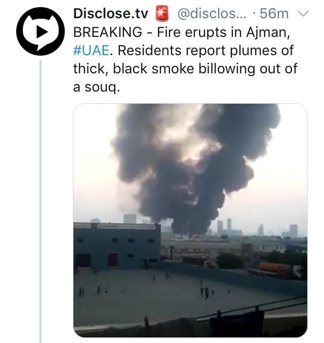 First off, just want to flag that a lot accounts in same narrative network are amplifying video of a fire in the UAE. /2