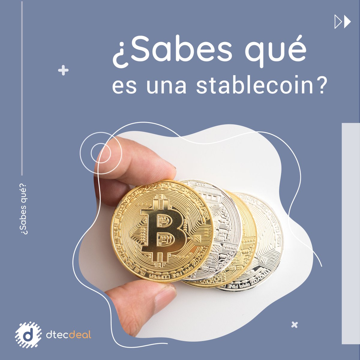 Dtecdeal_'s tweet photo. Es una #criptomoneda creada con la finalidad de que su valor permanezca estable en el mercado, para ello necesitan un respaldo. Este puede ser físico, monetario o atado a otra criptomoneda. Conoce mas en https://t.co/2HUFwUuguQ
 #Blockchain #Smartcontract #freelancer #Stablecoin https://t.co/kWmJyqO4pa
