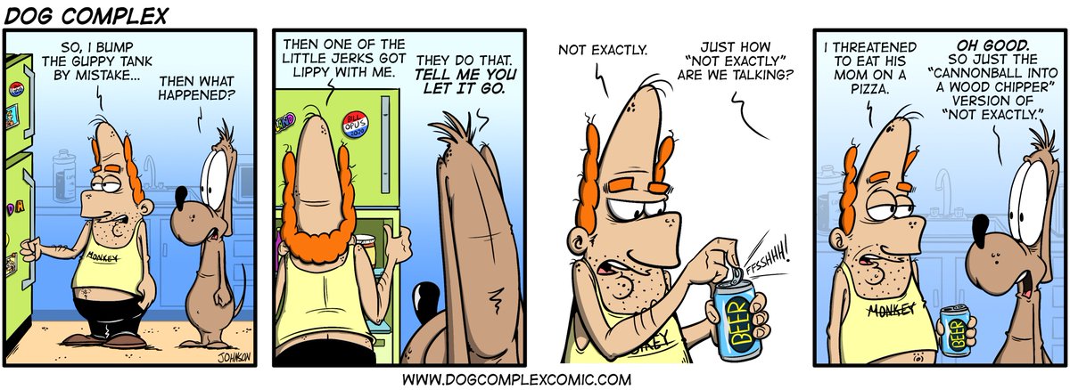 dogcomplexcomic's tweet image. Hope you have yourself a great Wednesday!

#comicstrips #webcomics #dogcomplex #notexactly