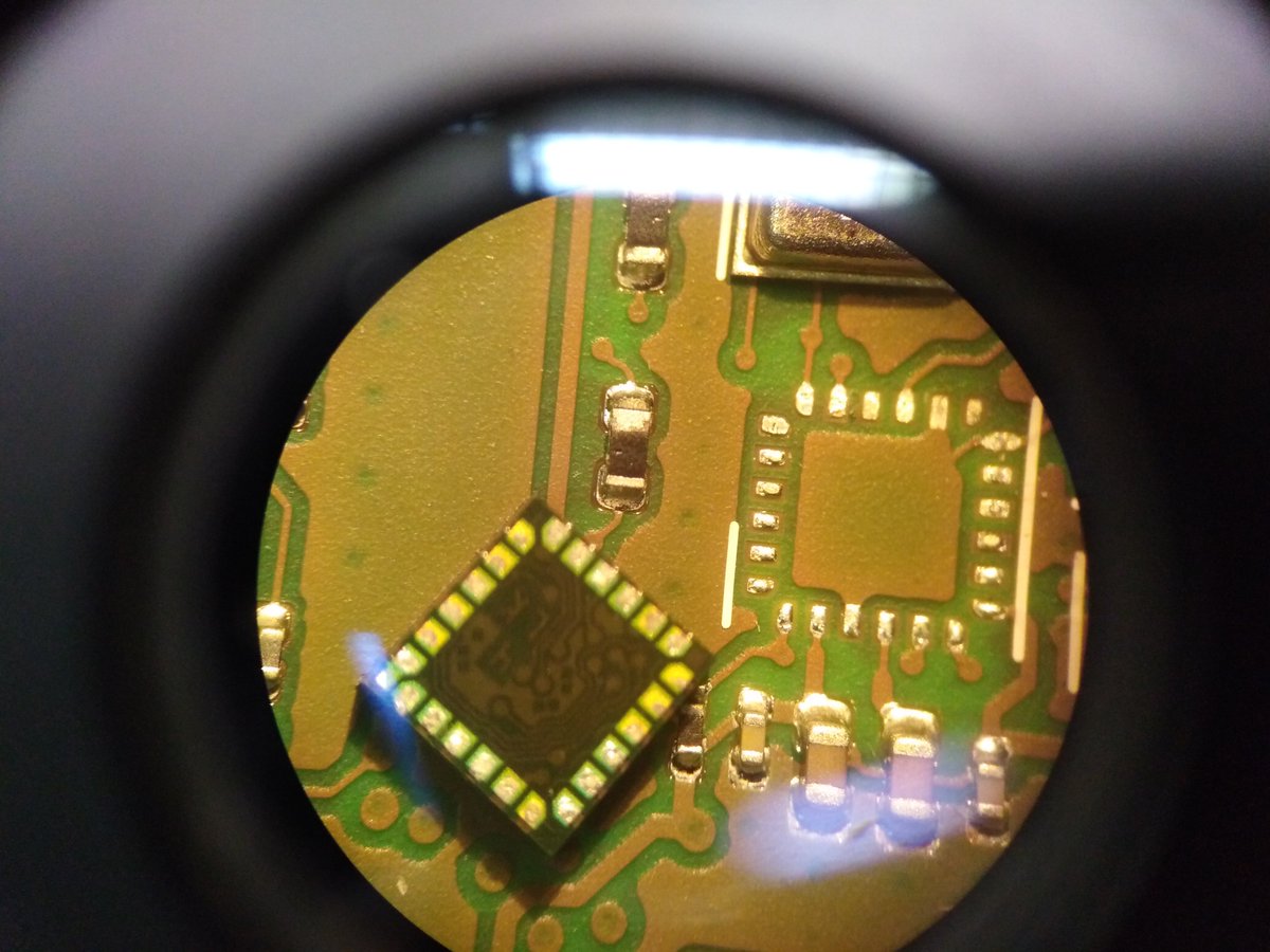 After these distractions it's back to work: Around 50% of the IMUs (remember the QFN above?) are not working and we need to start distributing prototypes. It turns out that the soldering of these parts certainly is sub-optimal: