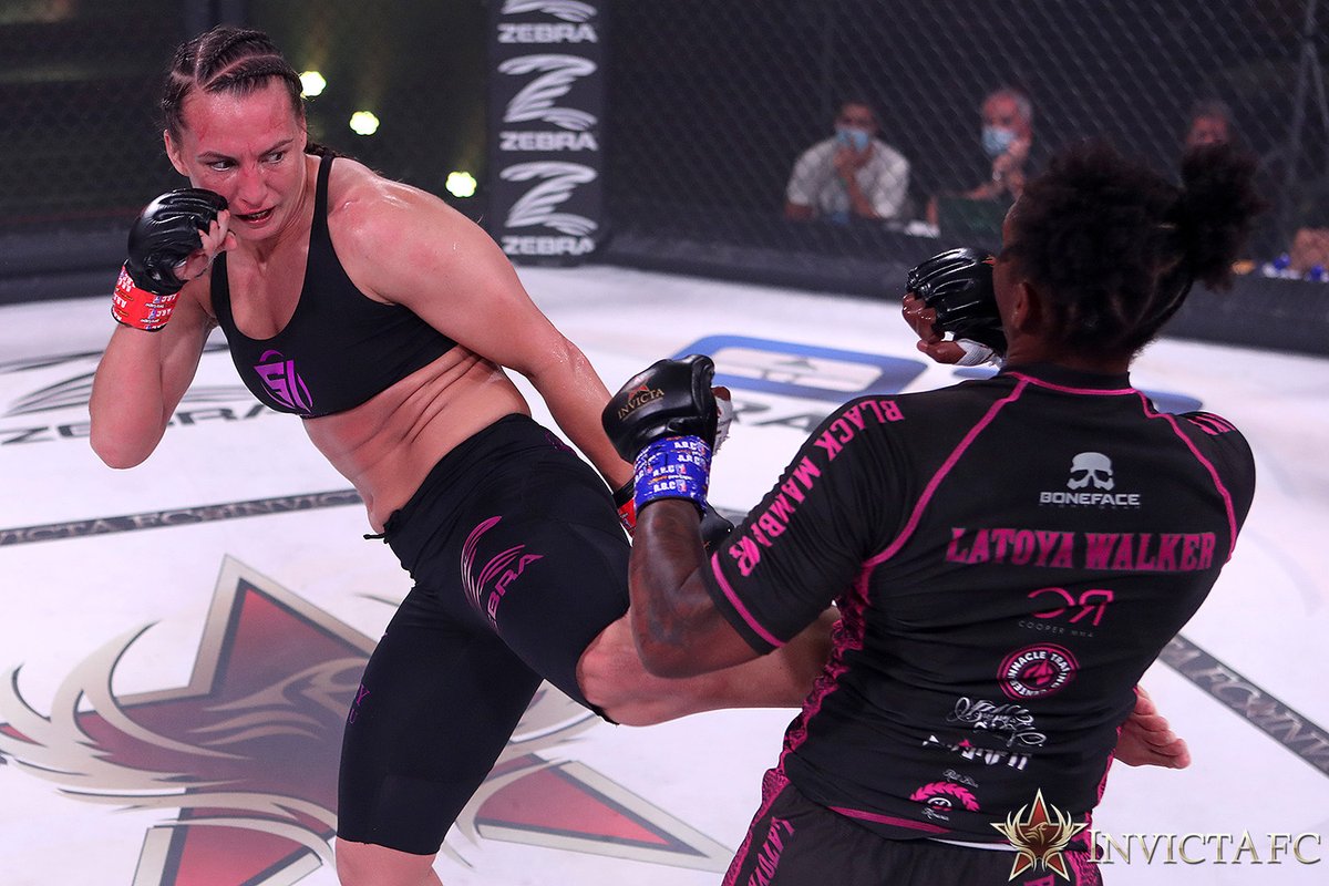 InvictaFights's tweet photo. "I didn't train them [leg kicks] at all. That wasn't in my game plan at all but I like low kicks so when it was there I was like well, lets stay on that leg." - @kaitlin_young #InvictaFC41

Watch the full post-fight interview here: https://t.co/wZrjV0tlmM https://t.co/Zj0h1IjwLD