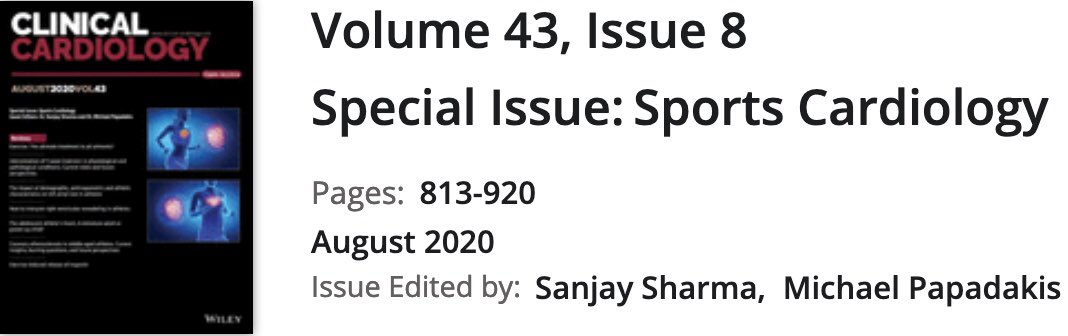 Not to miss! Special issue #SportsCardiology by #Clinicalcardiology @johncamm exploring key topics in the field! From TWI to athlete’s heart, screening and benefits/? risks of exercise! @SSharmacardio @EAPCPresident