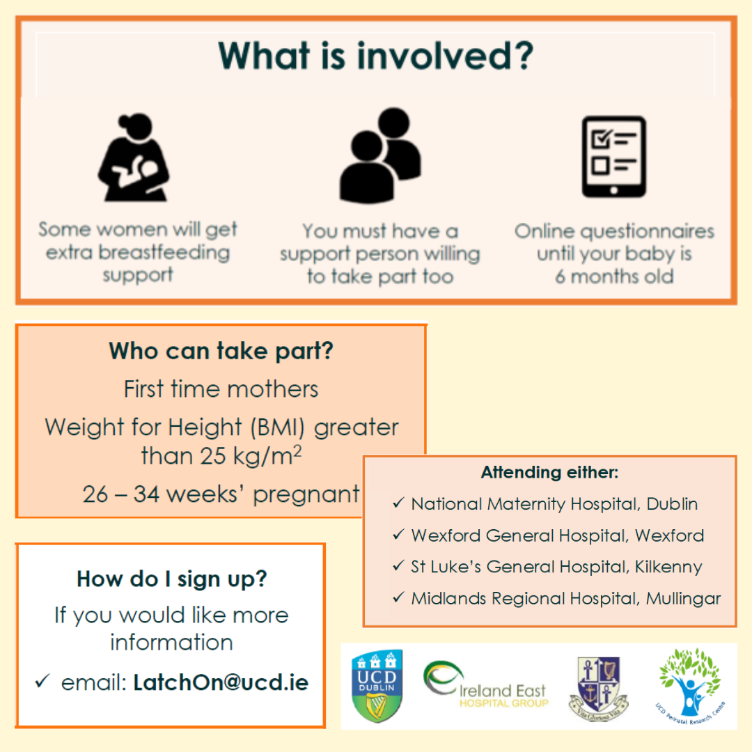 LatchThe's tweet photo. It's #WorldBreastfeedingWeek2020!! Breastfeeding has many benefits for both mum and baby 🤱

***We are recruiting!*** 

The Latch On Study aims to increase breastfeeding rates at 3 months in women with a raised BMI 

Email: latchon@ucd.ie to find out more! https://t.co/f23jOWByjH