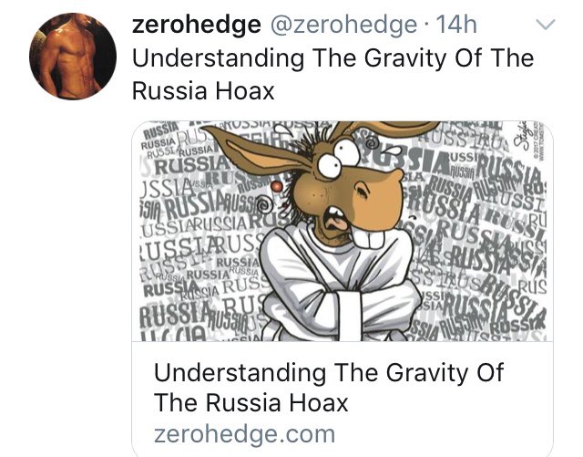 Proxy Zerohedge is mostly back to Zerohedge regular programming, charming mix of antivax, market info, BUY GOLD, pro-Kremlin content. ZH highlights POTUS called Beirut an attack. /5