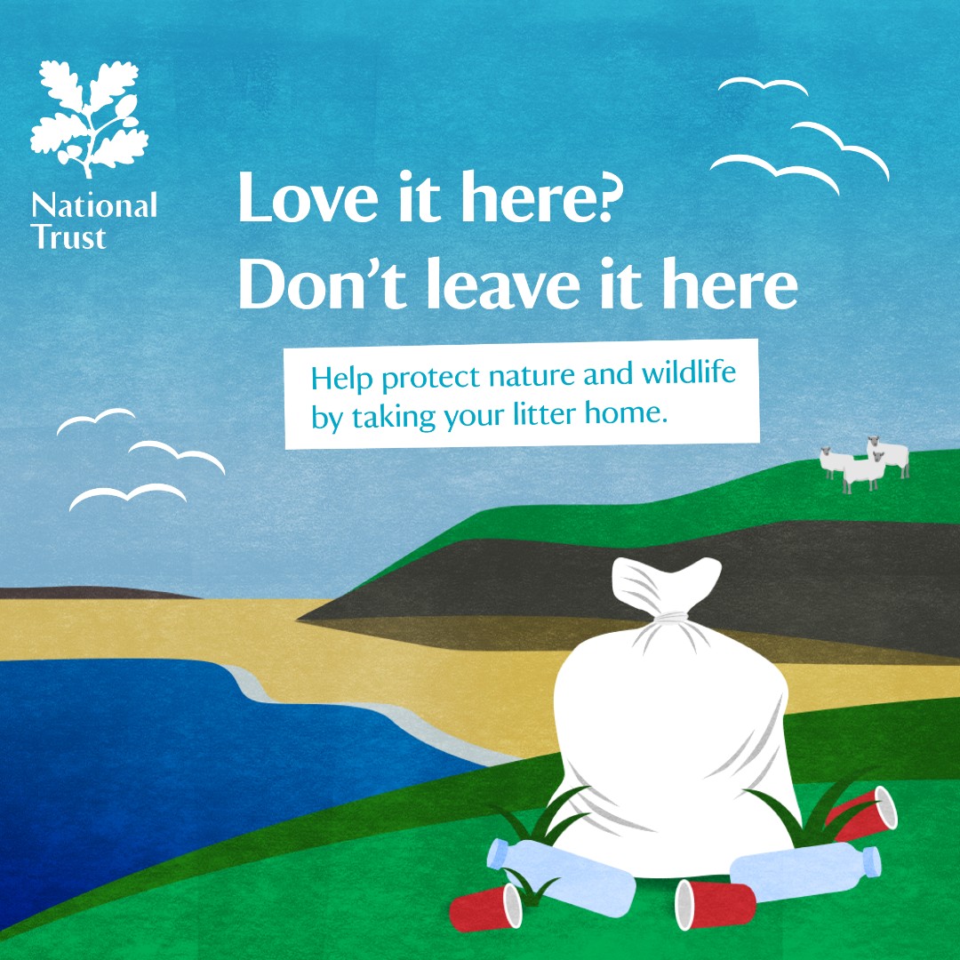 nationaltrust's tweet image. Help nature and wildlife by taking your litter home and encouraging others to do the same. Thanks for your help in spreading the word.