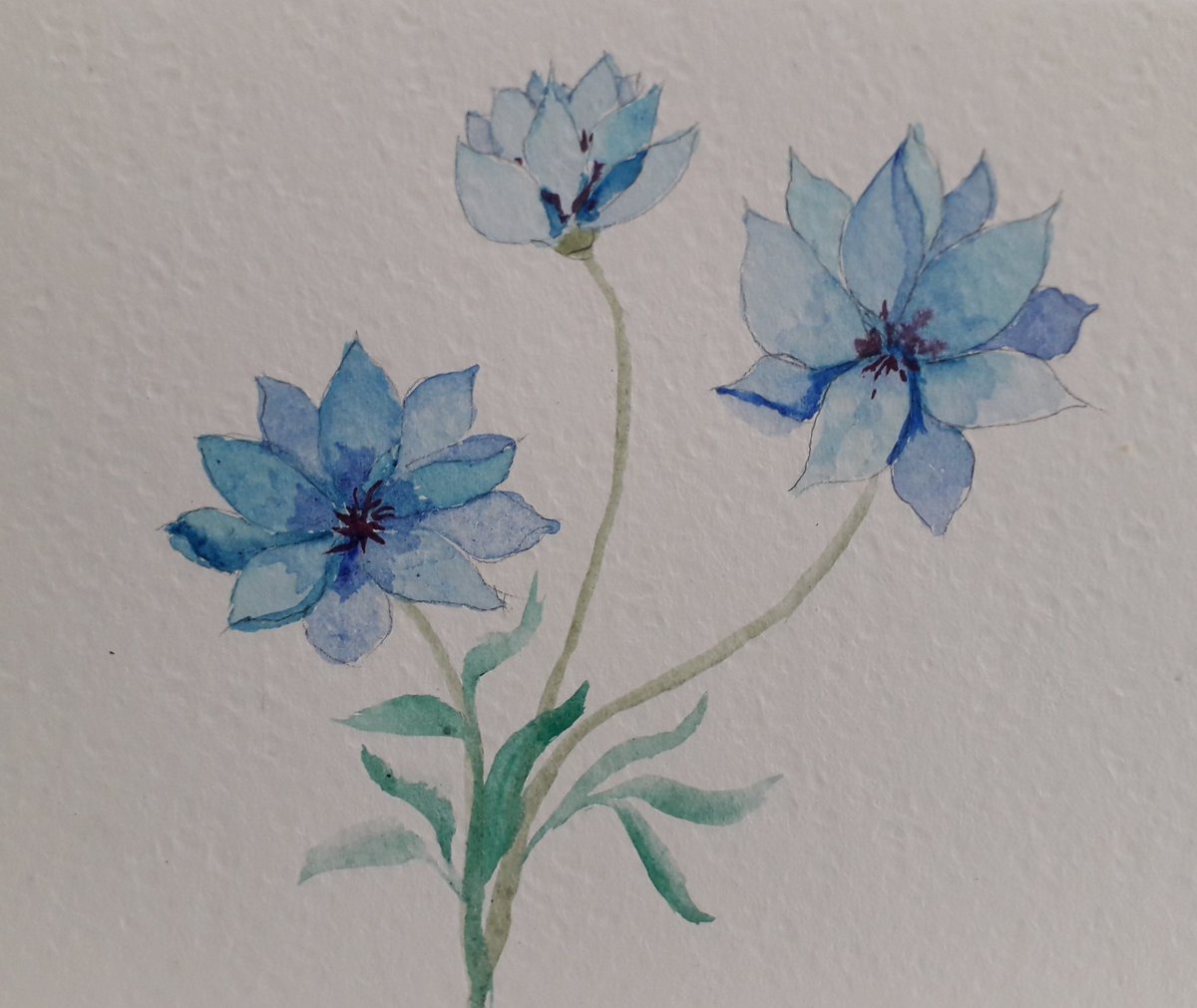 StraceyAnja's tweet image. Quick doodle of the day. Finally found my watercolour boxes back.🙂🌝😀