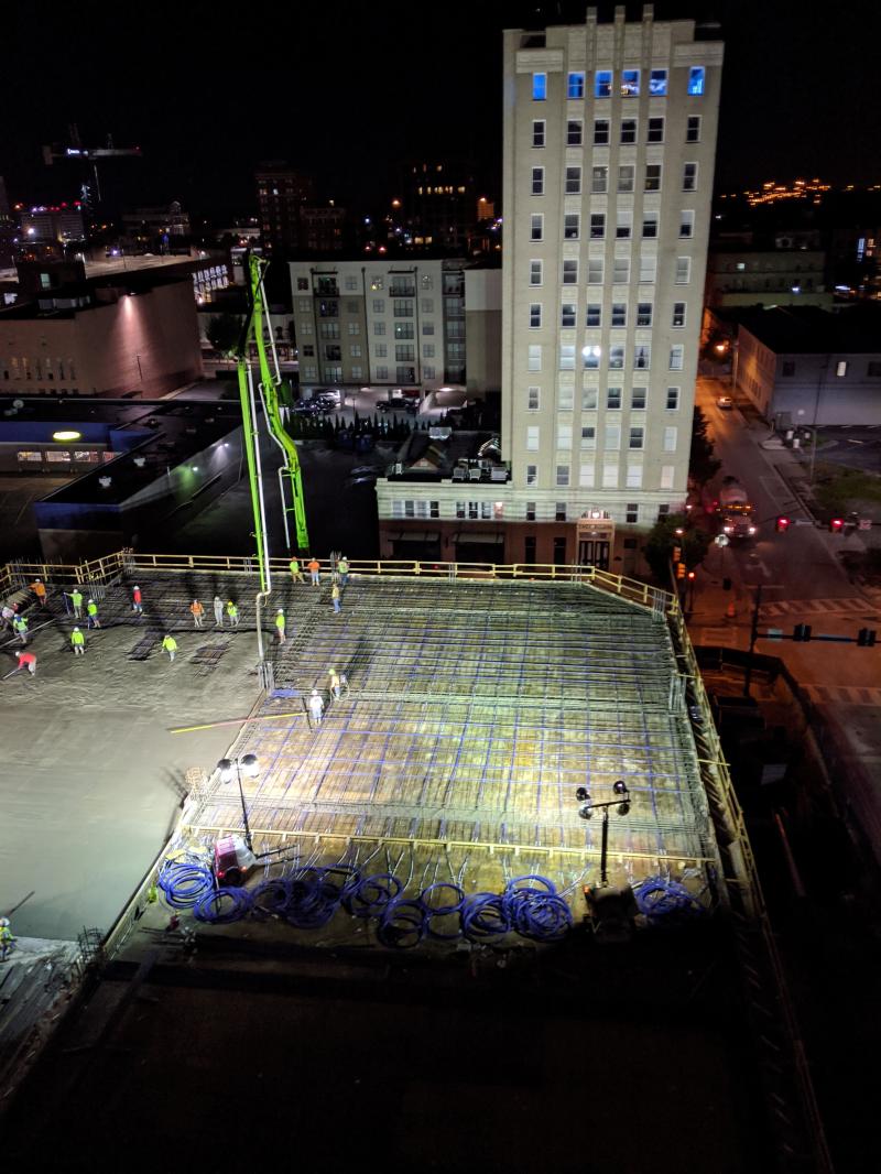 BaileyHarrisCo1's tweet photo. Slab pour this week for the Holmes Avenue Parking Garage downtown Huntsville. Great work team!
#construction #huntsville #parkingdeck https://t.co/S2d4GqitXG