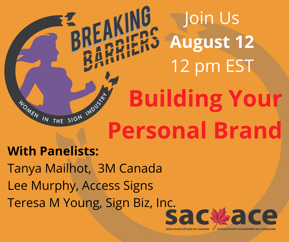 You Inc. Join us for a Breaking Barriers session on August 12th on Building Your Brand. beeid.org/5b24def0d186 #SignIndustry #signs #BrandYourself