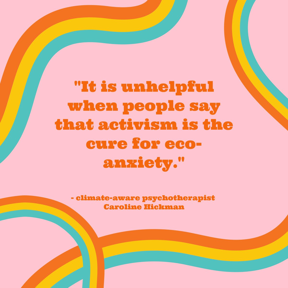 As  #ecoanxiety and  #ecogrief have taken hold of society in new ways over the last few years, the tendency to prescribe activism as a tool to beat the feelings back has grown. But climate-aware psychotherapist  @Carolinehickma argues there’s a danger lurking in that sentiment.