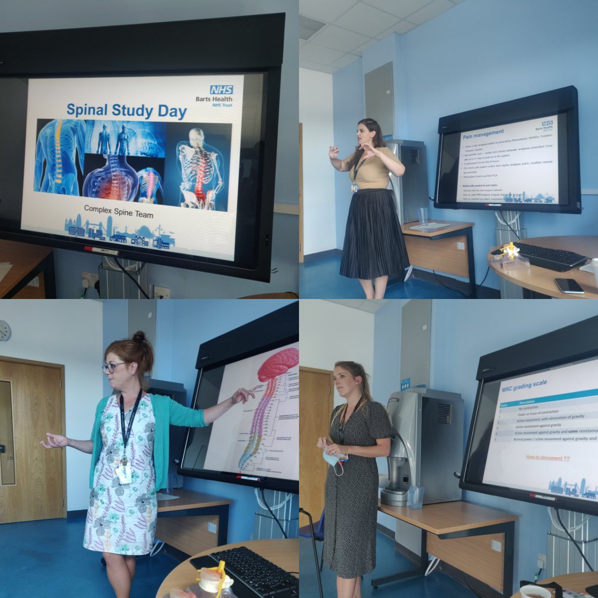 We did it again! :) 

Teaching session about post operative care of spinal patients, for a very enthusiastic group at Newham Hospital ! 
Always thriving for the best patient care! 
#spine