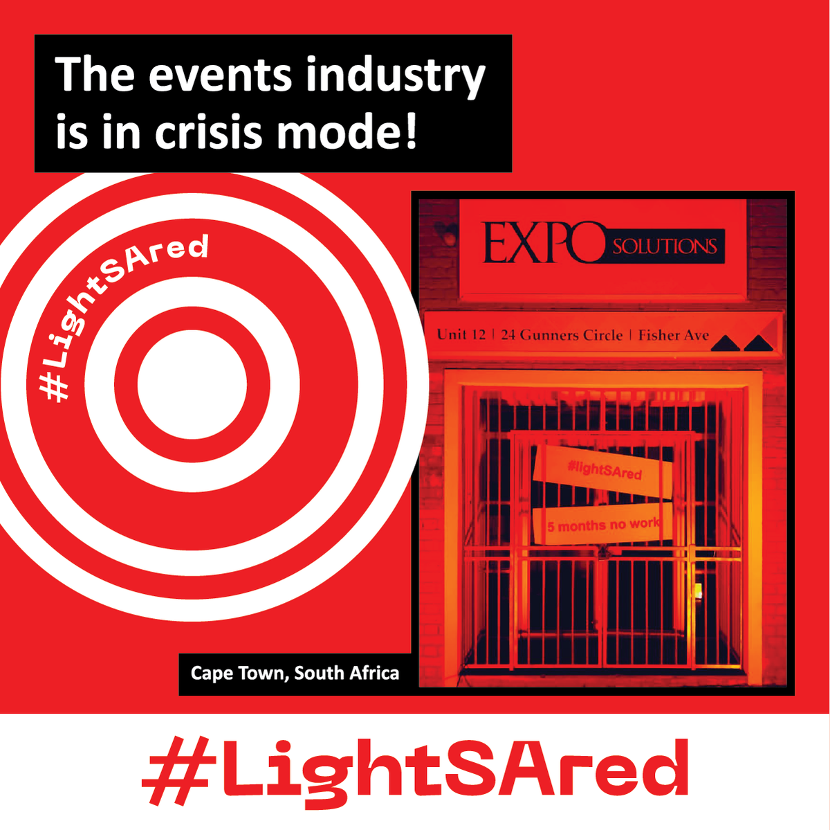 We lit the town red tonight!  #lightsared