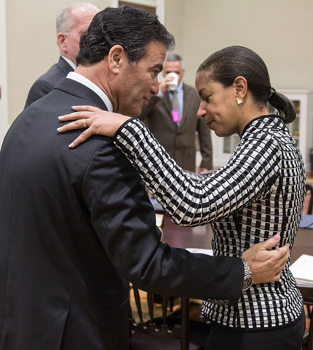 Susan Rice with Yossi Cohen, head of the Mossad.