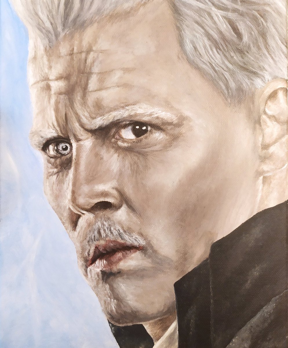 anchee_DA's tweet photo. Gellert Grindelwald mit Acryl auf Leinwand in einem etwas anderen Stil.

(Ja, wenn man es hässlich findet, sagt man es sei ein besonderer Stil xD) https://t.co/P0xWEcwoa9