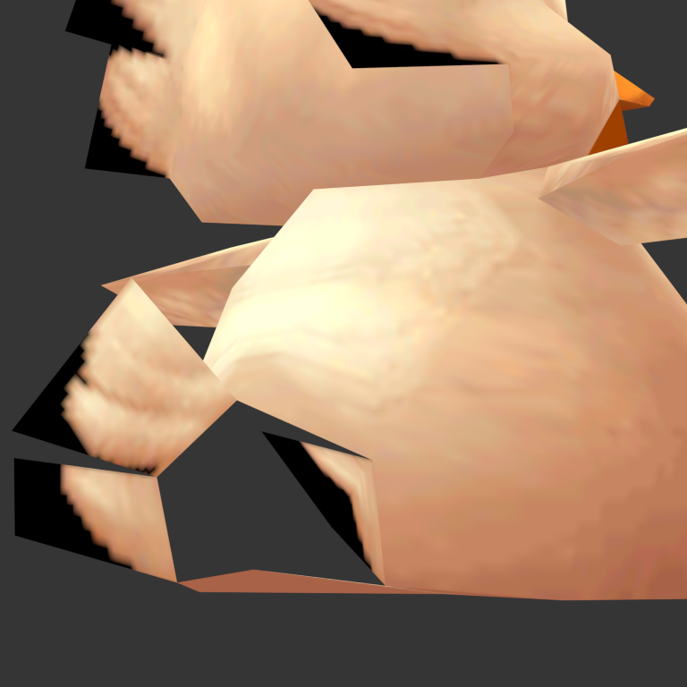 3DAssReview's tweet photo. Fat Chocobo (Final Fantasy 3DS, 2006)
This game keeps giving me non-existent asses. I've got a job to do here, guys. But that aside, I can at least admire smart saving of polygons in a fixed-camera game. Feathers look nice (tho I was too lazy to fix alphas). 0/10 on principle. https://t.co/2Cr1JC38Ul