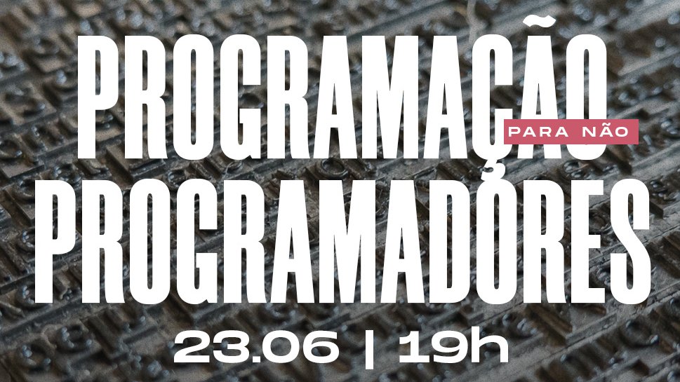 Nova turma - Programação Para não Programadores

06/10/2020 à 26/11/2020 - Curso online

naoprogramadores.mastertech.com.br

#programação #cursoonline #tecnologia #python #dados #desenvolvimento