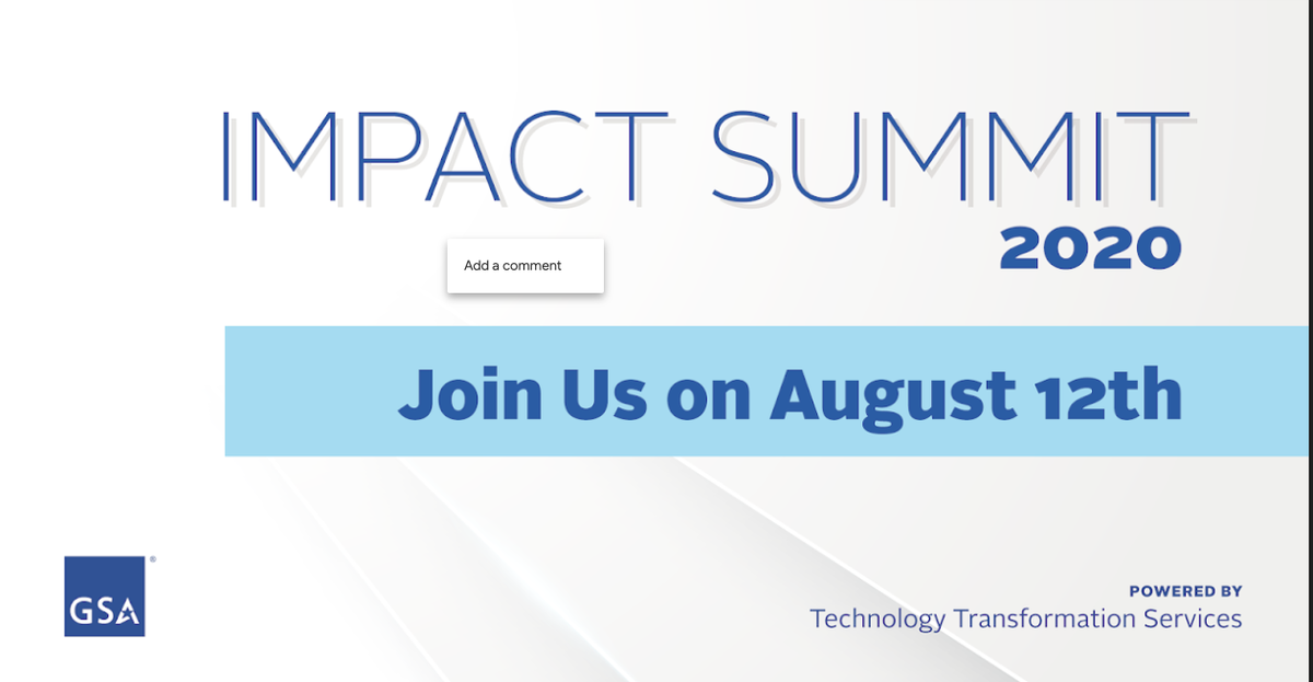 GSACoE's tweet photo. Have you registered? We're about a week away! We'll be hosting a fireside chat at the @GSA_TTS Summit to discuss the impact of #AI with a Q&amp;A to follow. More: https://t.co/exLXNUUiJA #GovImpactSummit
#TransformingGovTech https://t.co/aTdaot1hPZ
