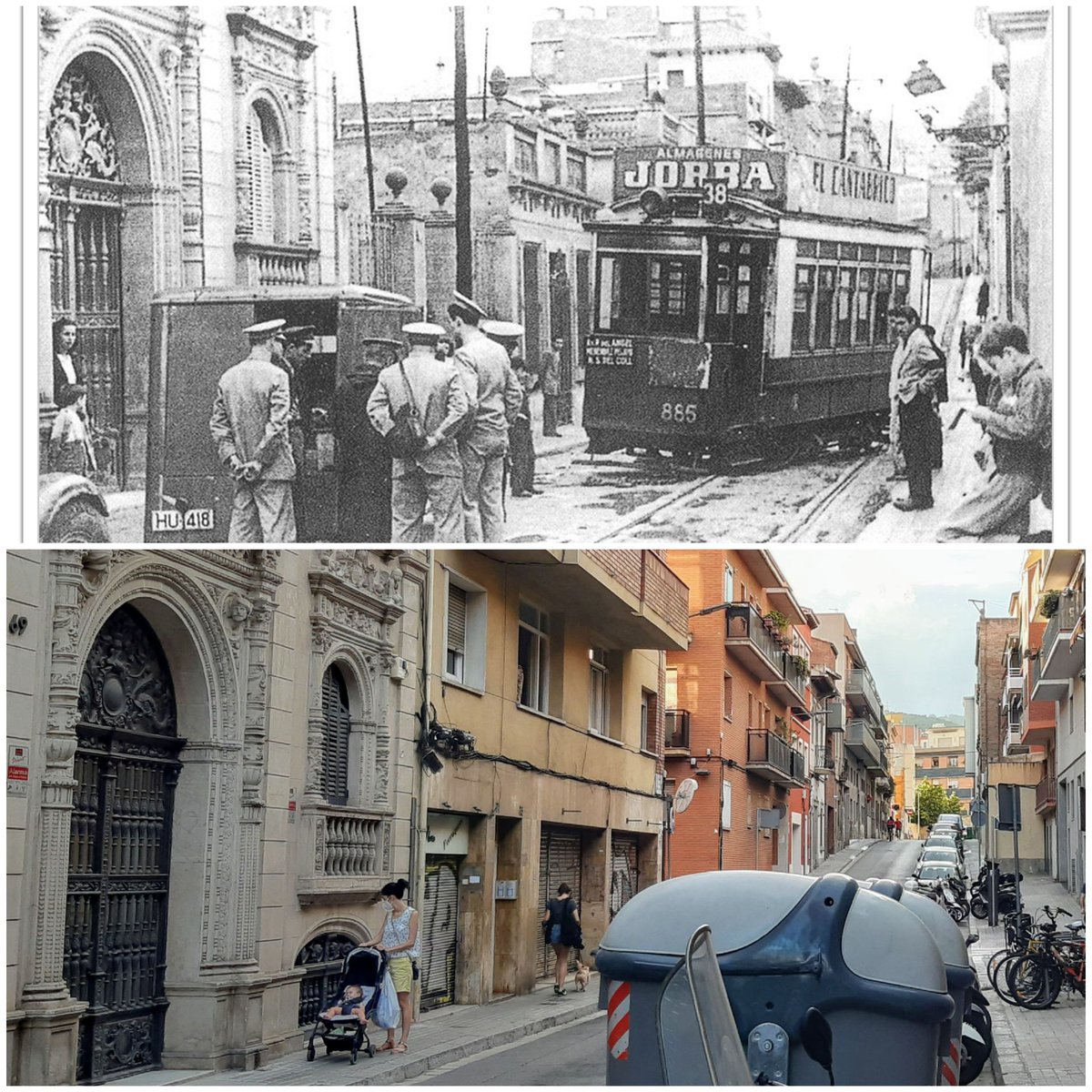 mriosaz's tweet photo. Carrer Mare de Déu del Coll, a #Vallcarca, als 1940's i al 2020, @bcndesapareguda. @Bcn_Gracia, @AdaColau per quan ampliació de les voreres o plataforma única? https://t.co/QfAgPBkHos