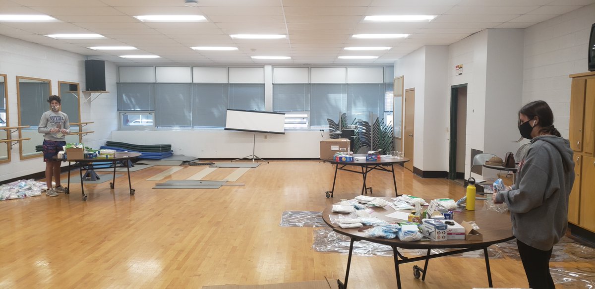 GreendaleLearns's tweet photo. GHS National Honor Society members are helping the district prepare for #GDaleFirstDay 2020 and prepared health room kits with 'first aid' needs for our classrooms. Thanks, Panthers! #WeAreInspiringMinds #PantherStrong https://t.co/eIu9A4E4cr
