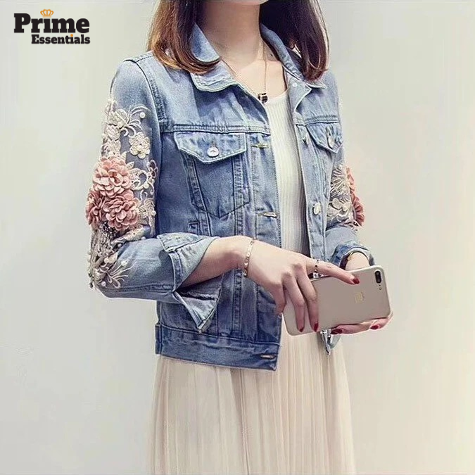 PrimeEssential1's tweet photo. Flowers Pearl #BeadDenim Short #JeanJacket
#FloralFlowers jean Dungaree jacket featuring a denim material, #LongSleeves, Turn-down collar, button-down and floral embroidered.
Visit: https://t.co/b6a0x4lw9K
#primeessentials #denim #jeans https://t.co/gRUAuO4TtE
