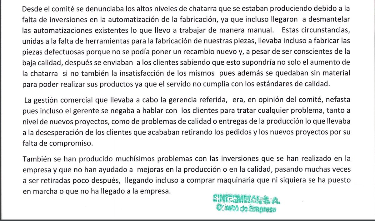 JoanTarda's tweet photo. Adjunto comunicat del Comitè d'Empresa de Motherson Sintermetal a #Ripollet 184 llocs de treball amenaçats pel tancament. Feu-lo córrer. Solidaritat! https://t.co/ky5XqN9KCj