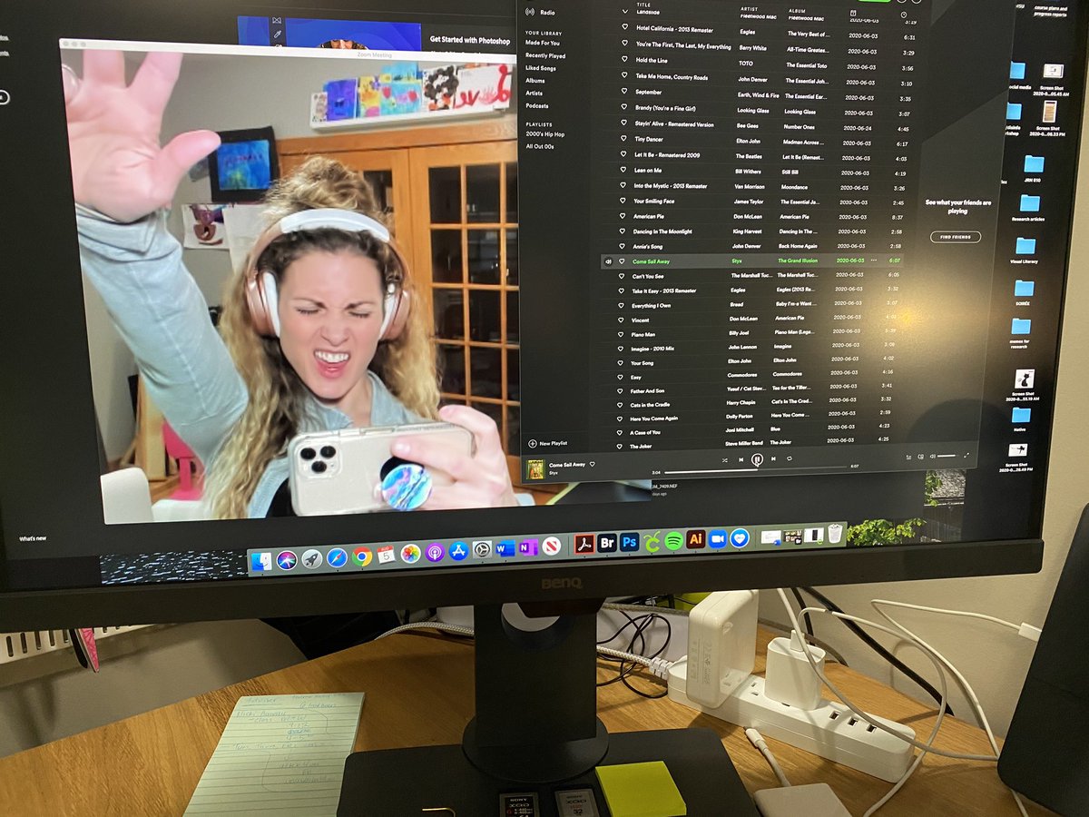 taramesyn's tweet image. Am I the only one who rocks out to Styx while waiting for their journalism history students to show up for Zoom office hours? Yep? K, cool. #summerteaching #asynchinstructor #MediaHistoryMatters