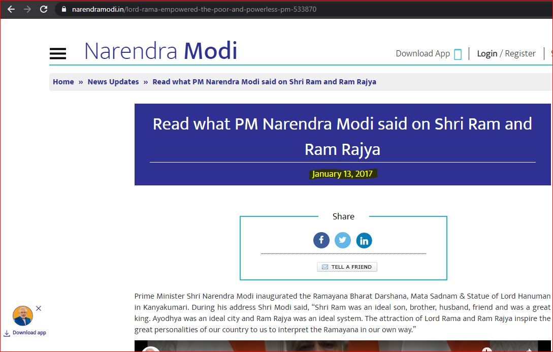  @narendramodi #5Qs 906thSirWud Govt unveil  #RamRajya RR  #visionWud BJP's 1991 RR idea of Ram & Roti be revised as  #RamRojiRoti Wud RR remain  #Utopian without  #jobs/  #work for allWud  #RamMandir hv  #JallianwalaBagh-type museum on  #KarSevaks Wud we hv RR  #website with archives